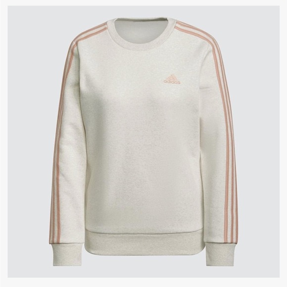 adidas Women's Essentials 3-Stripes Fleece Sweatshirt, size large - Picture 5 of 7
